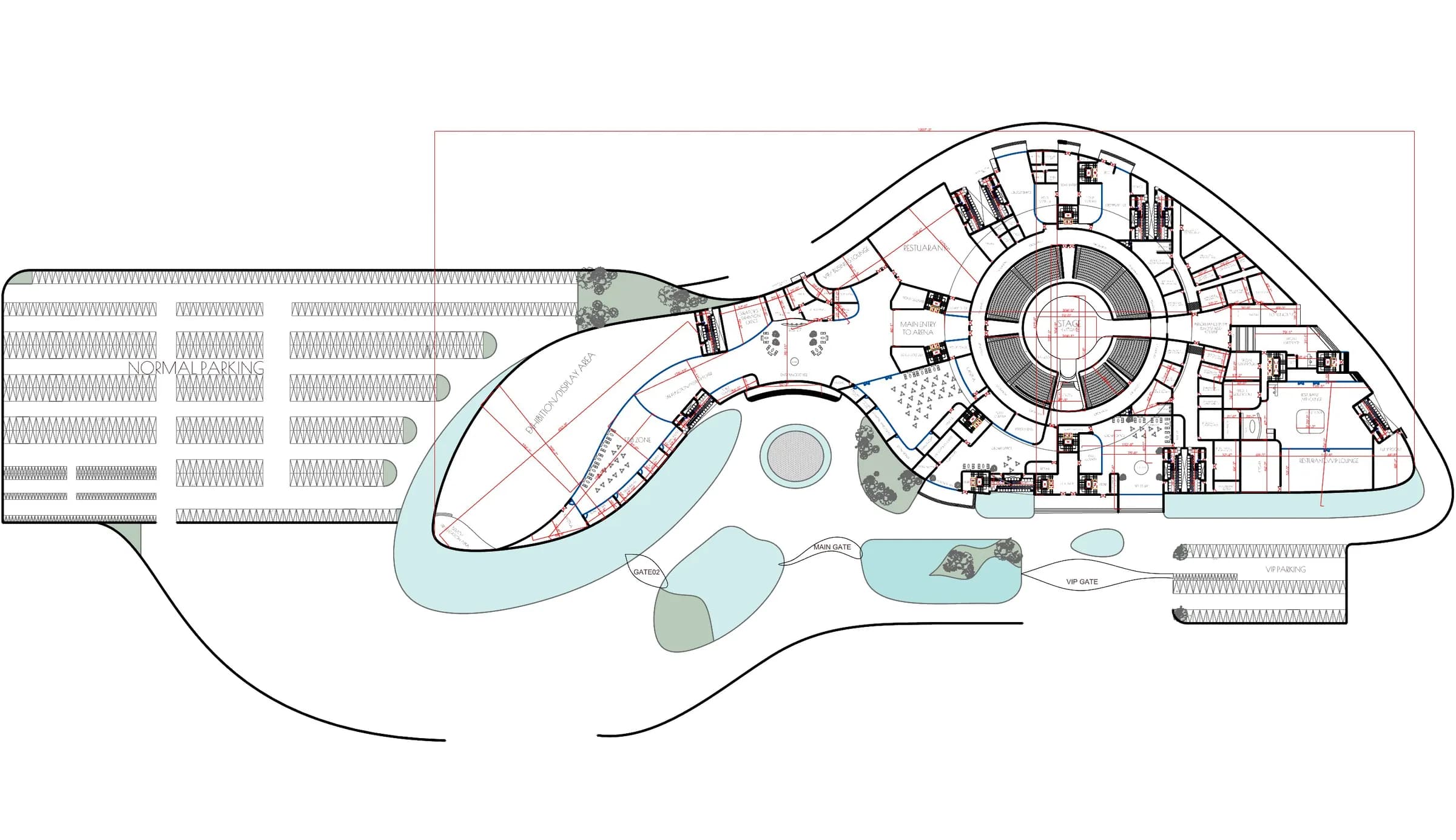 Site plan for the convention centre design development study